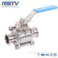 3PC Floating Stainless Steel Clamp Type Ball Valve